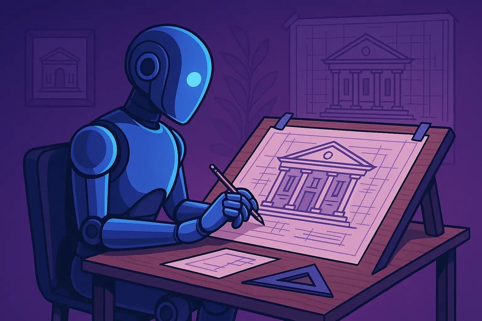 Can AI Agents Create Architecture Drawings?