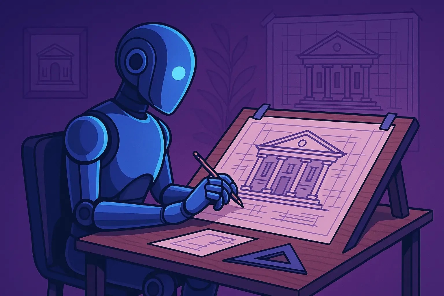 Can AI Agents Create Architecture Drawings?