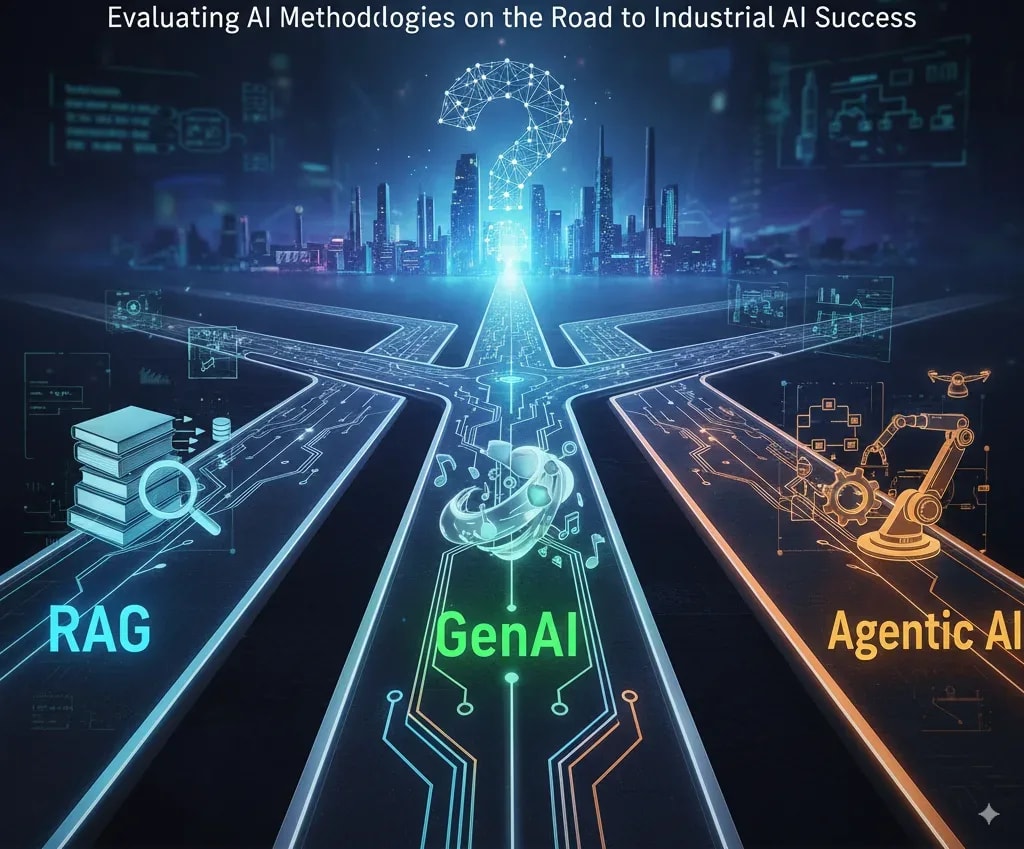 RAG, GenAI or Agentic AI? Evaluating AI Methodologies on the Road to Industrial AI Success